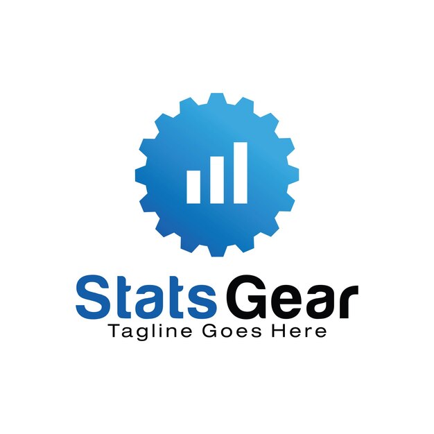 Stats Gear logo design template