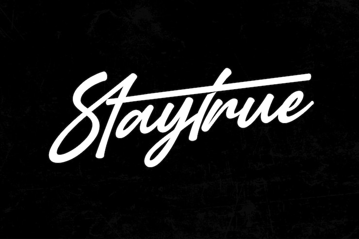 Vector stay true a modern typography design