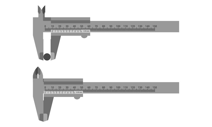 Vector steel caliper measuring tool