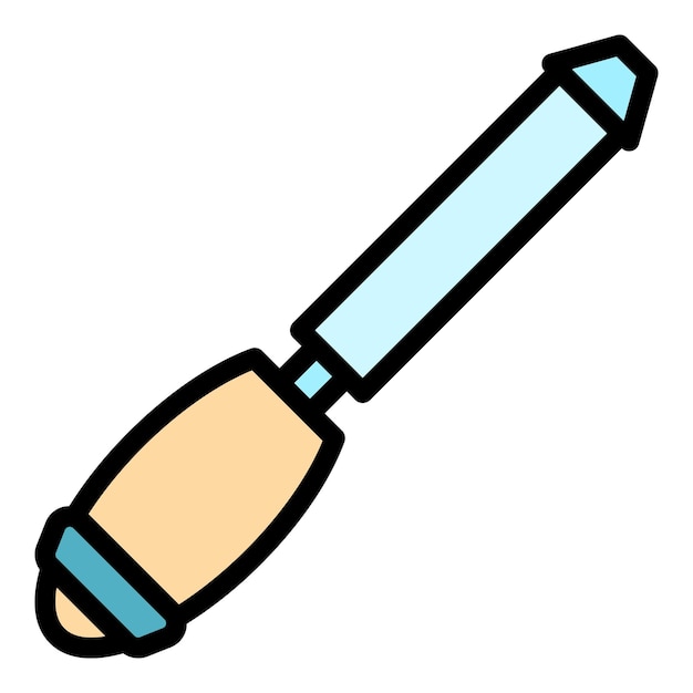 steel chisel icon outline steel chisel vector icon color flat isolated