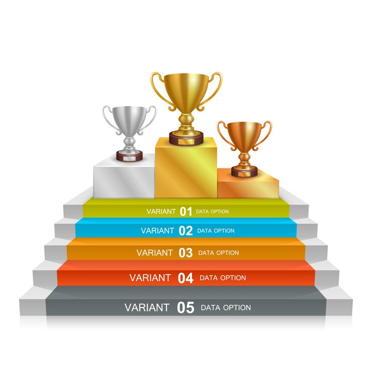 Vector step winner cup.
