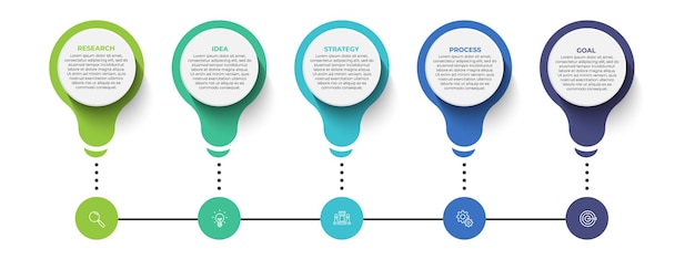 steps business data visualization timeline process infographic template design with icons