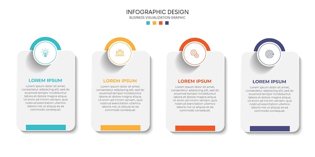 steps business data visualization timeline process infographic template design with icons