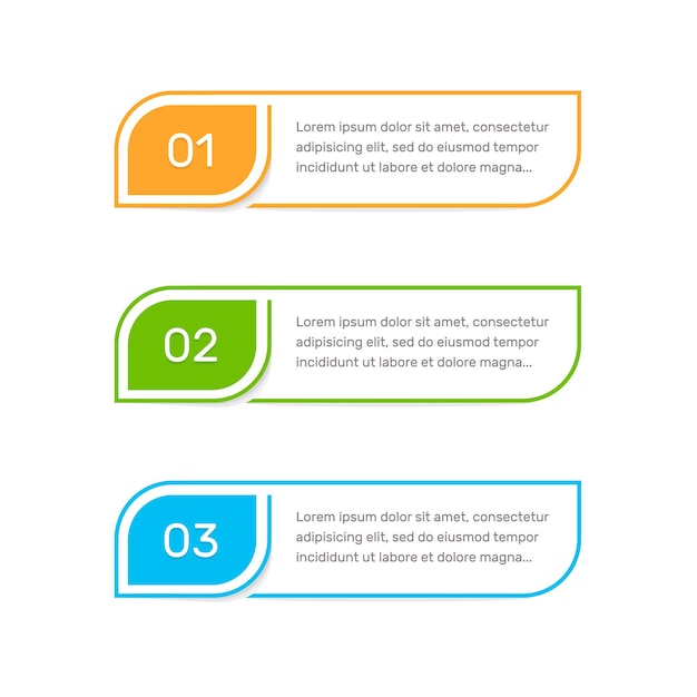 Steps elements for web interface Infograph vector element Infographic abstract template