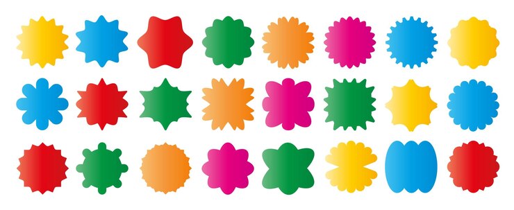 Vector sticker set sale badge price tag shopping labels special offer design elements of discount price