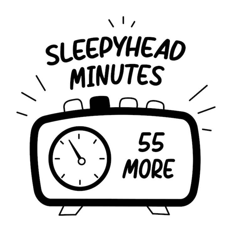 Vector stiker glif waktu tidur