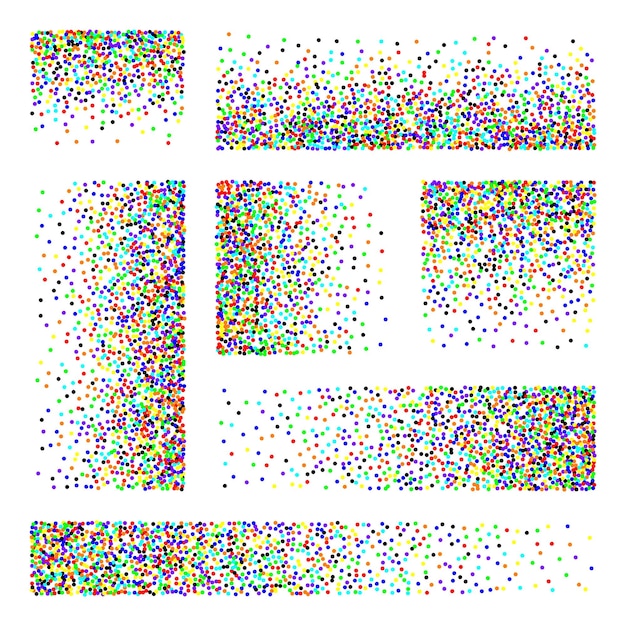 stipple pattern dotted rectangular design elements stippling dotwork drawing shading using dots pixel disintegration random halftone effect colored noise grainy texture vector illustration