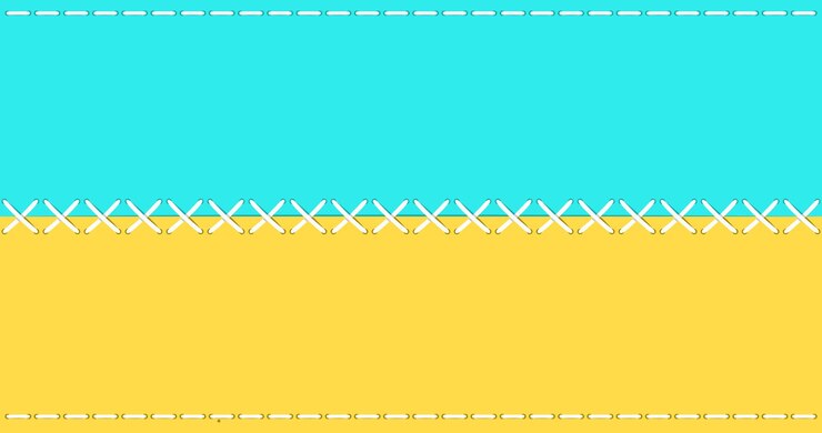 Vector stitched fabric background