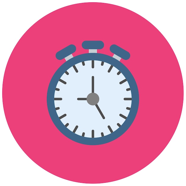 Stopwatch Flat Illustration