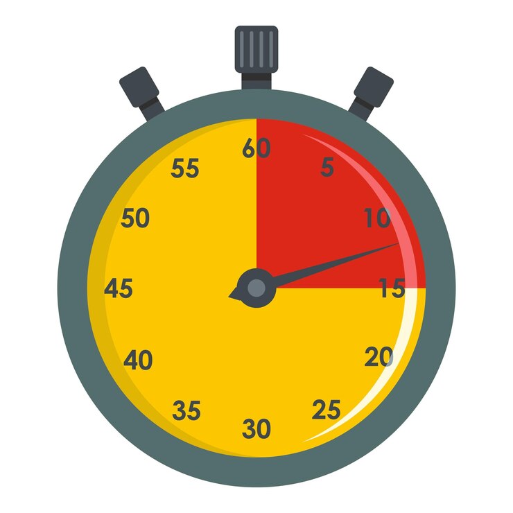 Vector stopwatch timer icon flat illustration of stopwatch timer vector icon for web
