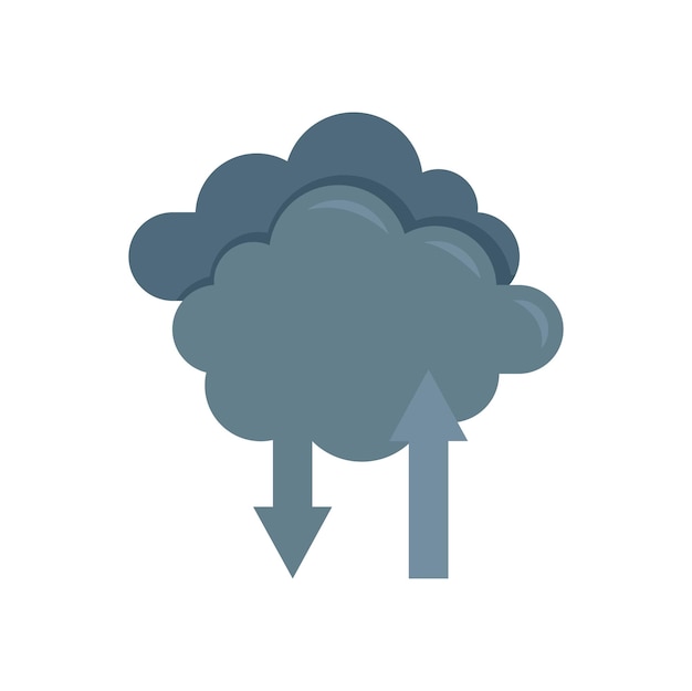 storage data cloud icon flat illustration of storage data cloud vector icon isolated on white background