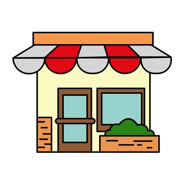 Storefront vector illustration isolated on a white background