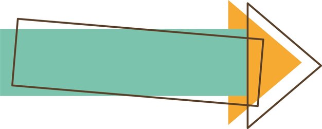 Straight Arrow Pointer Icon in Line Art Style