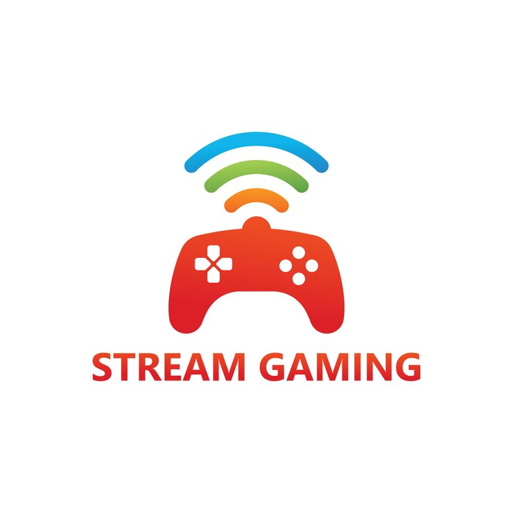Vector stream gaming logo template design