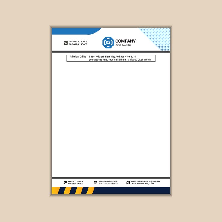 Vector streamlined a4 letterhead vector template