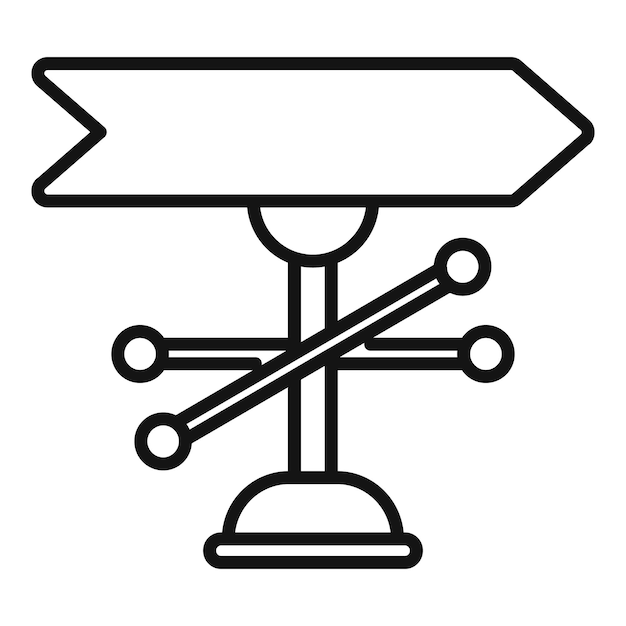 Street signpost with direction arrows showing the way