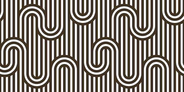 Stripy vector seamless pattern with woven lines, geometric abstract background, stripy net, optical maze, web network.