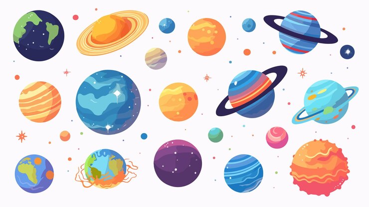 Stunning Planet Galaxy Universe Vector Illustration