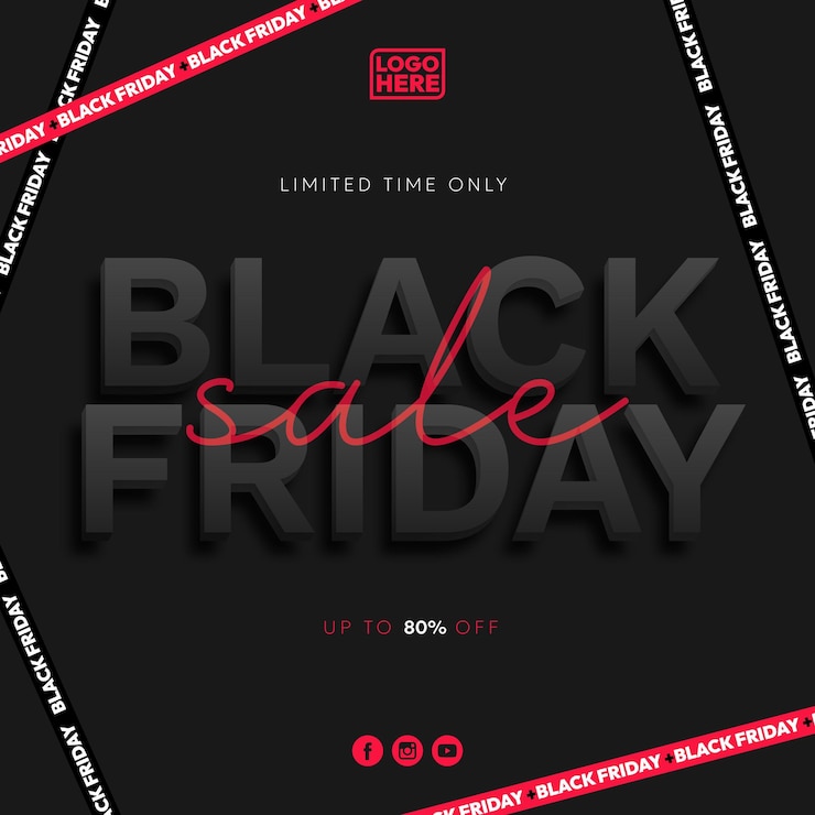 Vector stylish black friday graphics banner design