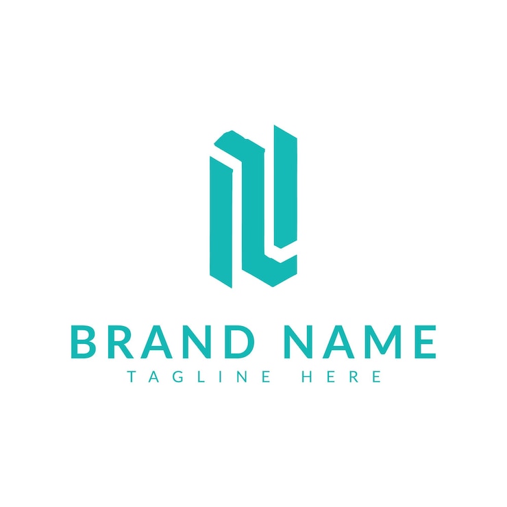 Vector stylish lettermark i logo design for technology