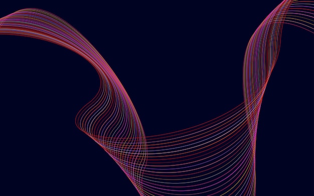 Stylish Red wavy lines abstract background design