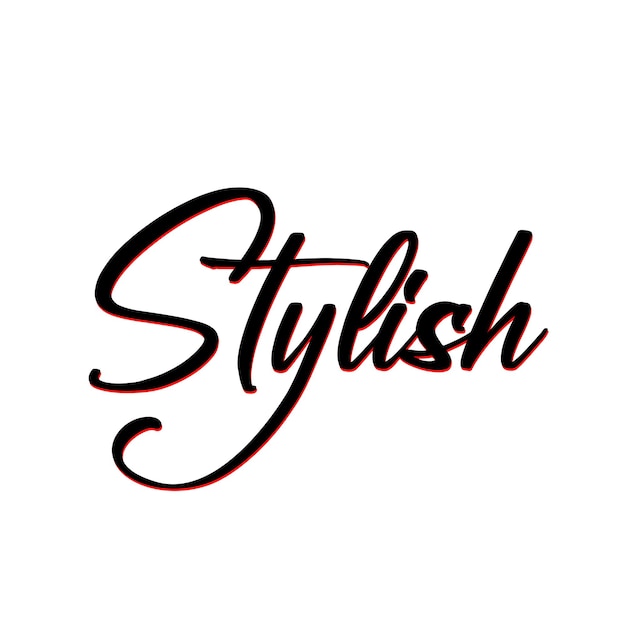 Stylish written in calligraphy font vector form