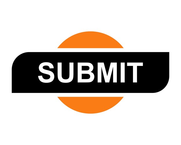 Submit Button on white background illustration