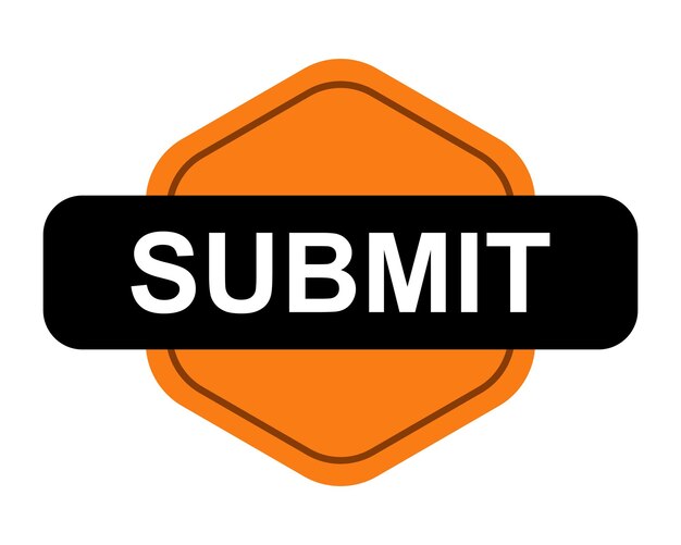 Submit Button on white background illustration