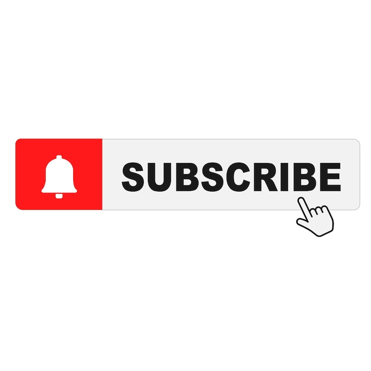 Vector subscribe button vector illustration on isolated transparent background