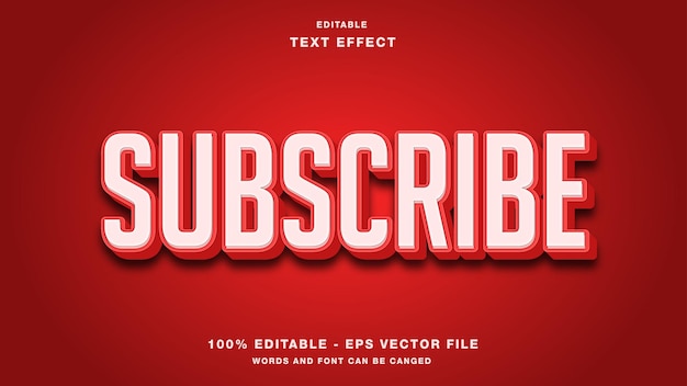 subscribe editable text effect