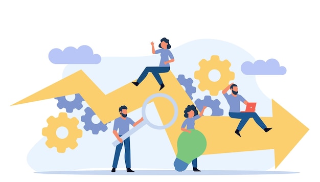 Success advance business plan boost vector concept illustration