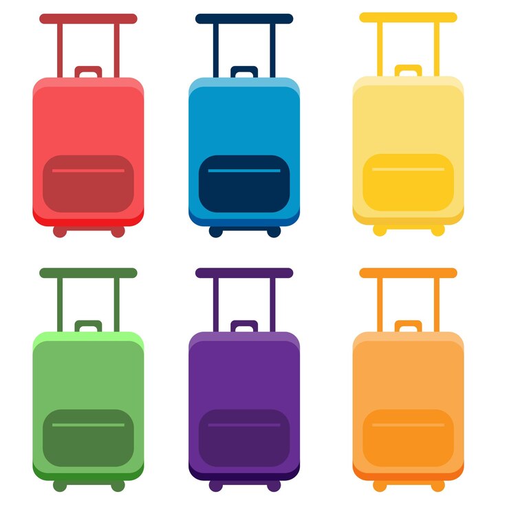 Vector suitcase luggage for travel isolated on white background vector illustration flat illustration