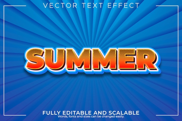 Summer 3d Vector Text Effect