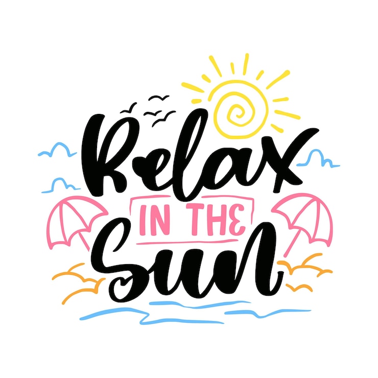 Vector summer lettering quotes funny season slogans isolated calligraphy quotes for travel agency beach