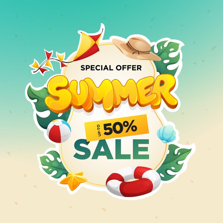 Vector summer sale post banners