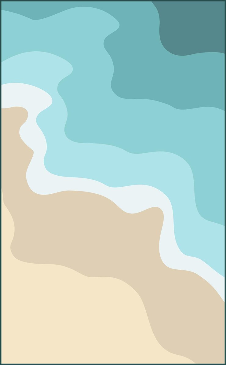 Vector summer seascape beautiful closeup blue sea water in sunny day top view from drone sea aerial surf