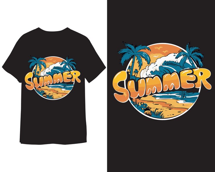 summer t shirt design vector