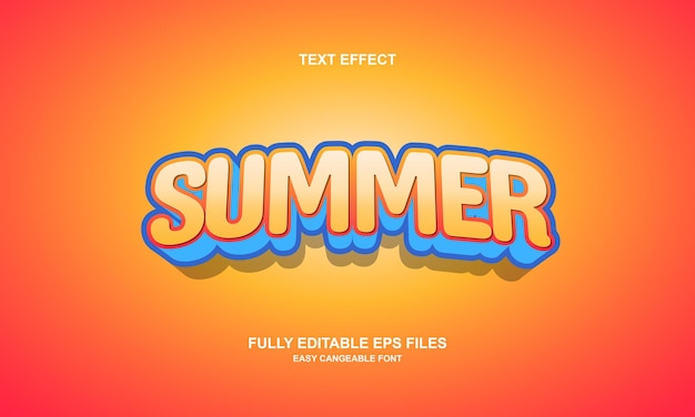summer text effect editable