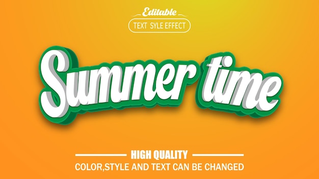 summer time text effect fully editable