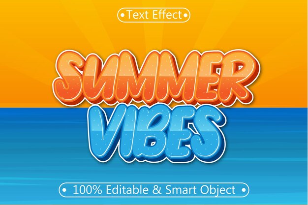 Summer Vibes editable 3 dimension Emboss Modern style