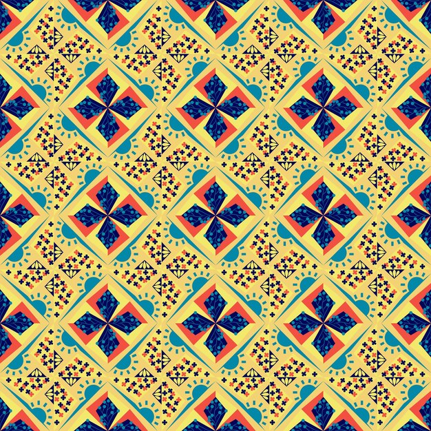 Sun Floral Seamless Pattern Background Garden Nature Plant Art
