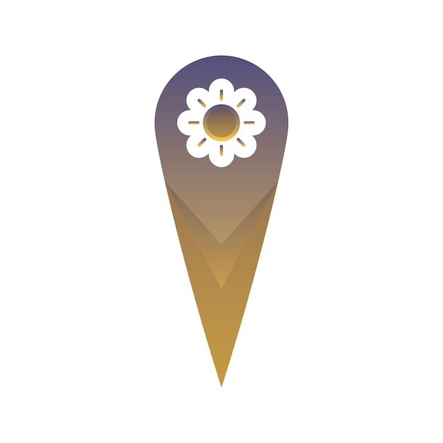 sun location logo gradient design template icon element