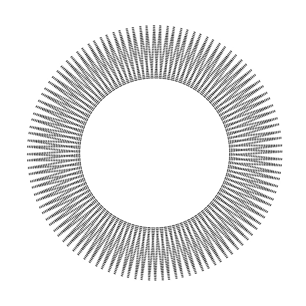 Sun shaped round frame with rays isolated vector drawing
