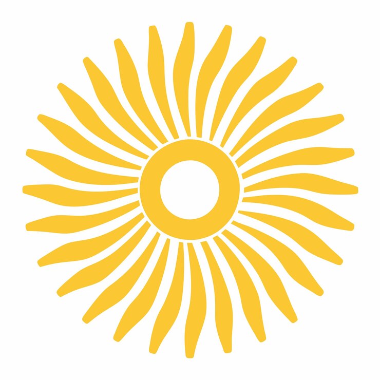 Vector sunburst vector illustration on white background