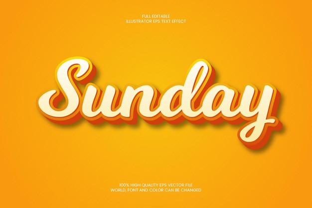 Sunday Text Effect