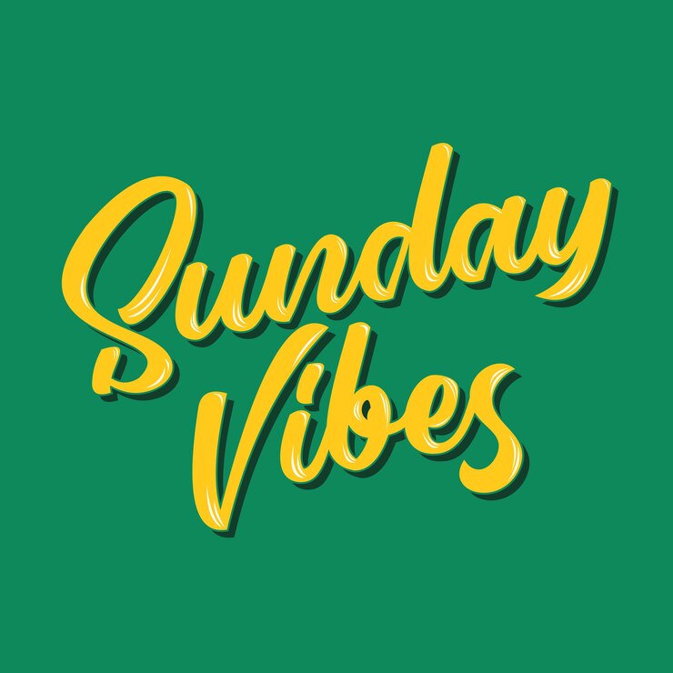 Vector sunday vibes typography 