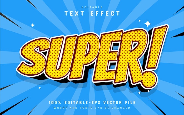 Super comic text effect editable