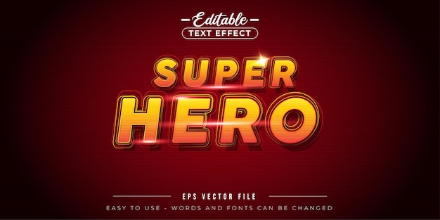 Super heroes 3d editable text effect