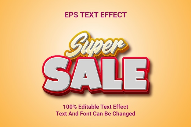 super sale eps text effect