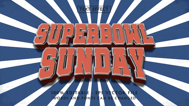 Superbowl Sunday Text Effect